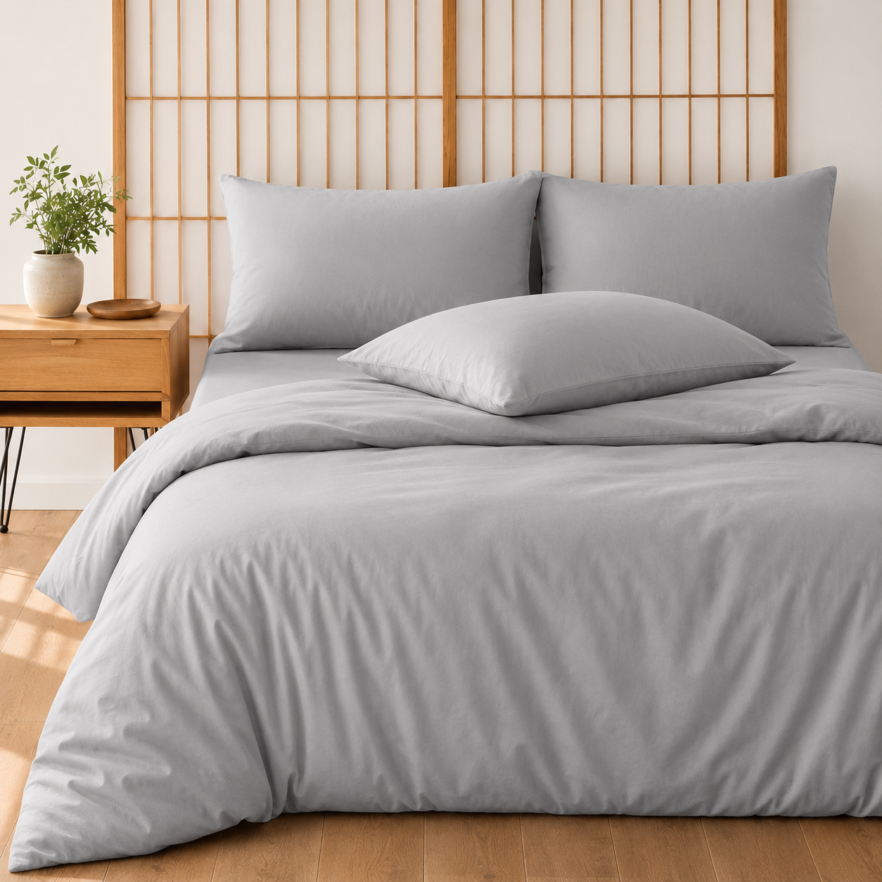 Premium Bettwäsche Set aus 100% Baumwolle Renforcé (Naturfaser) & Kissenbezug