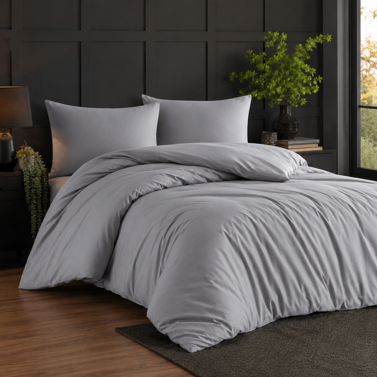 Premium Bettwäsche Set aus 100% Baumwolle Renforcé (Naturfaser) & Kissenbezug