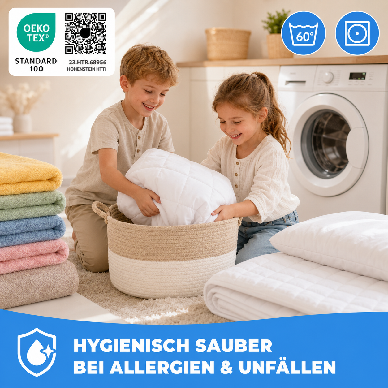 Matratzenschoner Gesteppt 100 % Baumwolle Renforcé (Naturfaser)