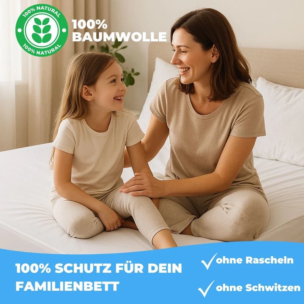 Matratzenschoner Gesteppt 100 % Baumwolle Renforcé (Naturfaser)