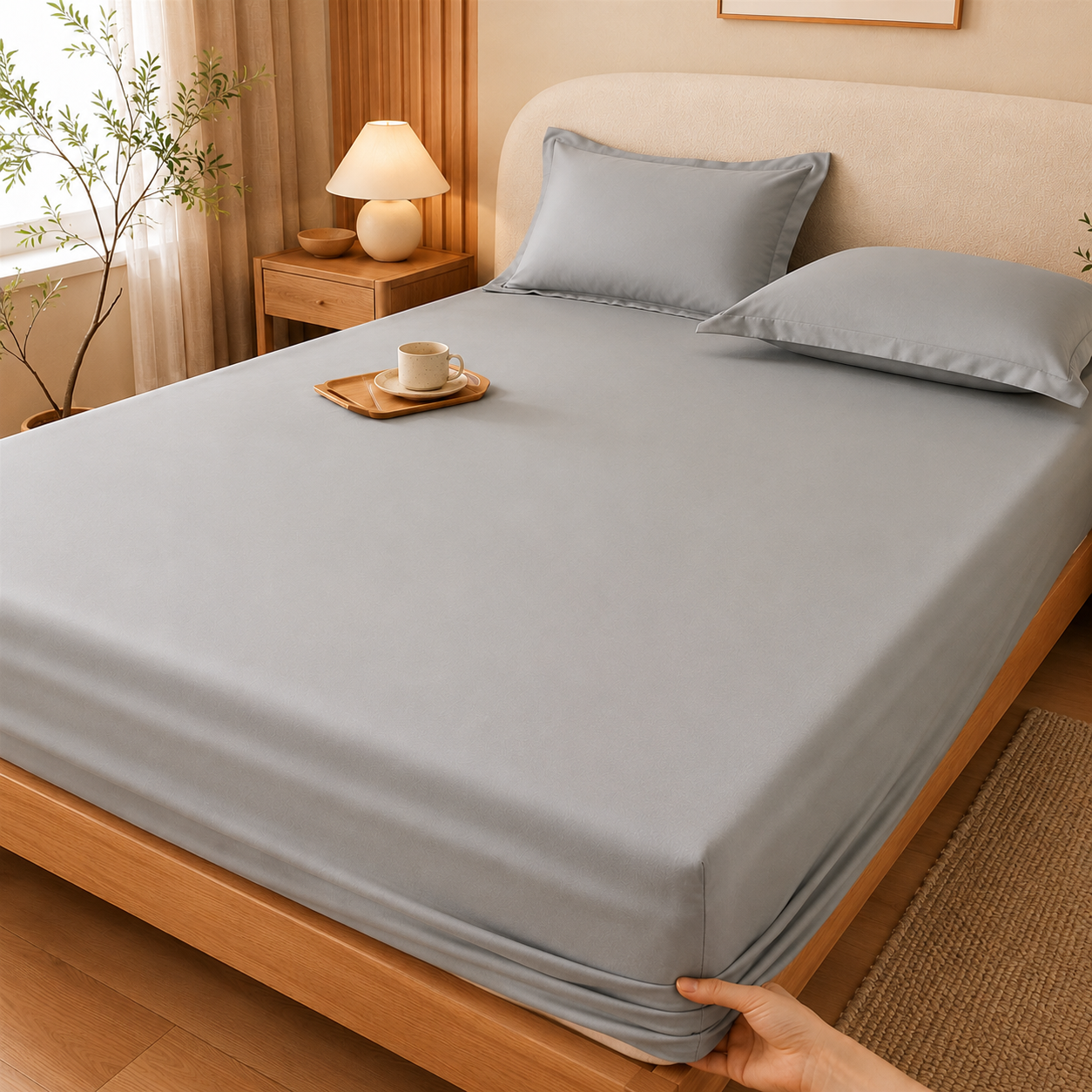 Premium Spannbettlaken 100 % Baumwolle Jersey